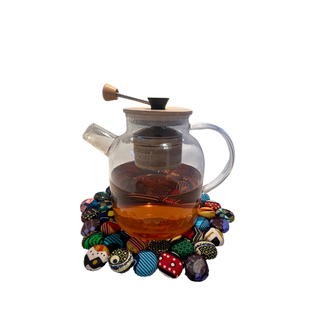 Rwanda Handmade Cloth Trivet Recycled Bottle Caps